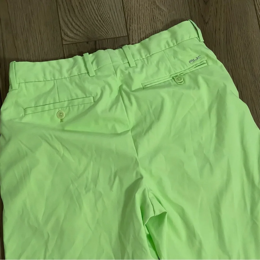 RLX Ralph Lauren Neon Green Golf Shorts Mens Size 29‎